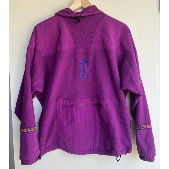 Women's The North Face 92 Rage Retro Fleece Full Zip Jacket Purple Large $120 - Picture 6 of 16